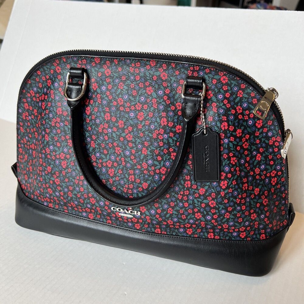 Coach Sierra Black Canvas Handbag Authentic